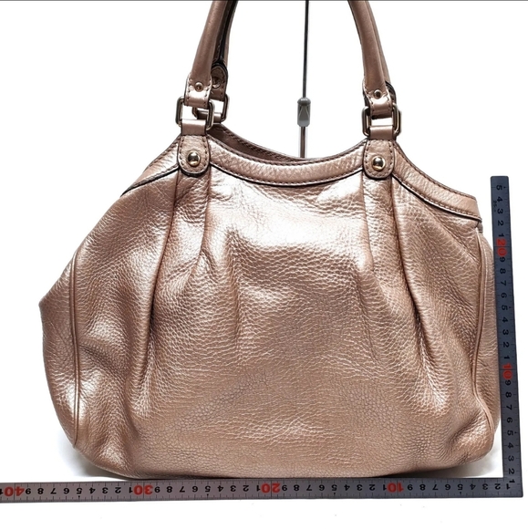 ✅️ SOLD ✅️ Gucci Sukey Leather Tote Bag in Rose Gold - Picture 2 of 9